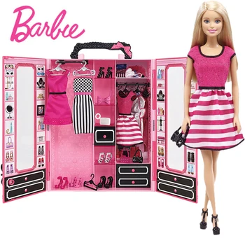 Mattel Barbie, Barbie Mados Lėlės Naujų Svajonių Spinta Rinkinys Dovanų Dėžutėje Mergina Princess Žaislas