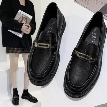 Mažas odos batai Britų stiliaus moteriški batai aukštos vamzdelis, batai rudenį kolegija stiliaus storio-soled sponge cake batai Z344