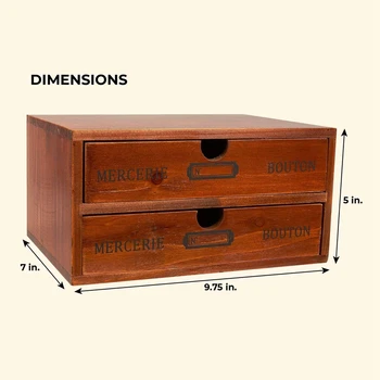 Mažų Medienos Darbalaukio Organizatorius Saugojimo dėžė su Stalčiais, Darbalaukio Saugojimo prancūzų Dizaino