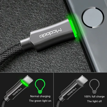 MCDODO 1,8 m Auto Atjunkite USB Kabelį Greito Įkrovimo Duomenų Laidas, Kroviklis Mobiliojo Telefono 