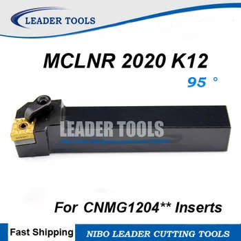 MCLNR/MCLNL2020K12 CNC tekinimo įrankio laikiklis,pjovimo staklės toolsl, MCLNR/L Išorės Staklės, Pjovimo Įrankis CNMG120404/08 Įdėklai