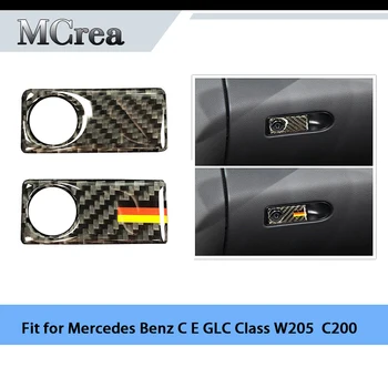 MCrea Automobilių Stiliaus 3D Lipdukai Mercedes W205 Benz C GLC E Klasės AMG pilotu Pirštinės talpinimo Durų Rankena Dubenį Priedai