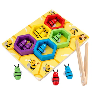 Mediniai Simpatijų Švietimo Žaislas Vaikams Montessori Ankstyvojo Ugdymo Avilys Žaidimas Vaikystės Spalvų Pažinimo Įrašą Mažų Žaislų Bitė