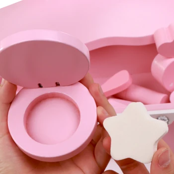 Mediniai vaikai Realiame Gyvenime Grožio Makiažas žaislai modeliavimas žaidimų namelį princess tualetinis staliukas mergina kosmetikos rinkinys Dovanų vaikams