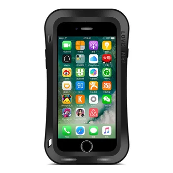Meilė Mei Metalo Case For iPhone 7 8 Plius Telefono dėklas atsparus smūgiams gaubtas, Skirtas 