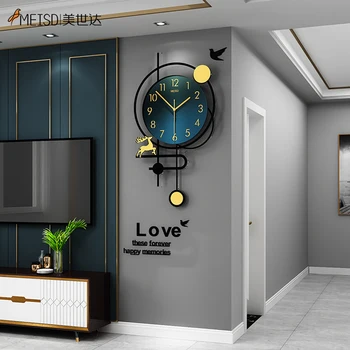 MEISD 2020 Nauja siunta Kvarcas Laikrodžio Švytuoklės Sieninis Laikrodis Karšto Pardavimo Didelis, Modernus Dizainas, Kambario Horloge Meno Apdailos Nemokamas Pristatymas