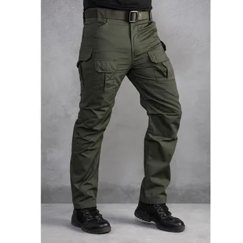 Men ' s Multi-pocket Ripstop Atsparus Vandeniui Camo Kelnės Lauko Sporto Armijos Mokymo Medžioklės Laipiojimo Wearproof Tactical Kelnes