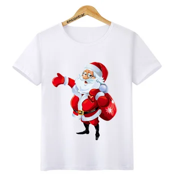 Mergaitės Berniukai kawaii Kalėdų elnių marškinėliai Vaikas mados trumpomis Rankovėmis t-shirt Vaikų Baltos spalvos Marškinėlius Viršūnes drabužius,BAL609