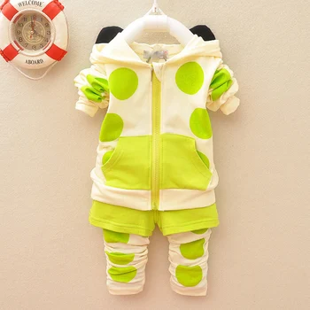 Mergaitės Drabužiai Nustatyti Rudenį Vaikai medvilnės Tracksuit vaikams drabužių komplektus kūdikių rinkiniai sportinis kostiumas