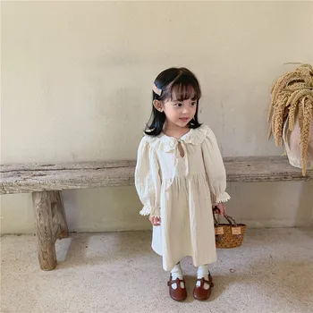 Mergaičių suknelė korėjos vaikus, drabužiai nauji pavasario ir rudens vaikas ilgomis rankovėmis sprogo dvi-piece set