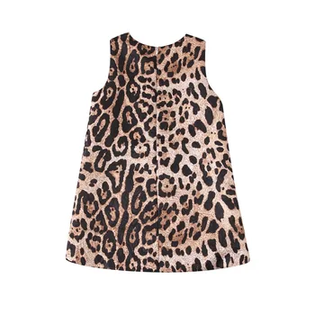 Mergaičių Suknelė Leopardas Spausdinti Vestidos, Vaikams, Suknelės Mergaitėms, Drabužiai be Rankovių Naujųjų Metų Kostiumas Vaikų Drabužiai Princesė Suknelė