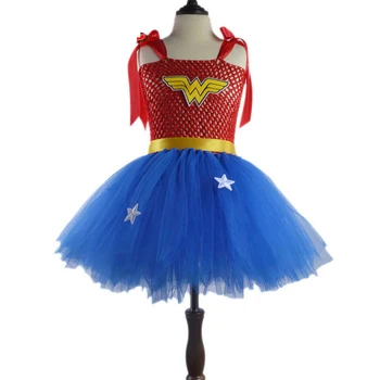 Mergina Supermenas Įdomu Moteris Helovinas Fancy Dress Kostiumai Super Vaikų Šalis Cosplay Kostiumai Superherojų Kostiumai Mergaitėms, Vaikams