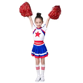 Merginos Cheerleader Kostiumai Mokyklos Komanda Cheerleaders Apranga Vienoda Rungtynės Pp Pp Kojinės