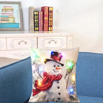 Mesti Pagalvės užvalkalą Festivalis Kalėdų LED Pagalvę Raštas Pagalvės užvalkalą Pagalvėlė Padengti TV Kambarys, Gyvenamasis Kambarys Miegamasis