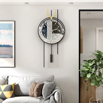 Metalo Elnias Marmurinė Silent Didelis Sieninis Laikrodis Modernus Dizainas Kambarį, Namų Apdaila, Sienų Dekoras Už Kambarį 2020 Dekoratyvinis Žiūrėti