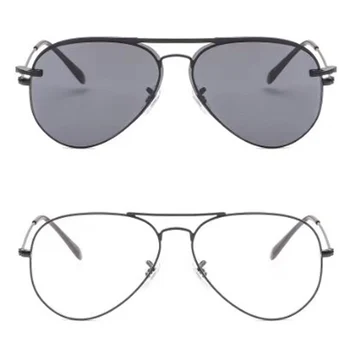 Metalo klipas aviacijos akiniai nuo saulės dydį, optiniai akiniai, rėmeliai su megnatic nuimamas poliarizuoti nuo saulės akiniai, lęšiai, 33054