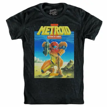 Metroid 2 T Shirt Grįžti Ot Samus Game Boy 1991 Kasetės Dėžutės Ne Snes