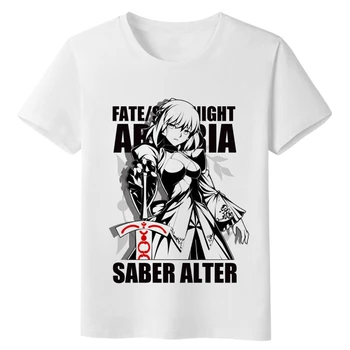 MGFHOME AnimeJK Fate Stay Night Saber Pakeisti Cosplay Marškinėliai T-Shirt Likimas Grand Kad FGO Arturia Viršūnes Tee Moterims, Vyrams marškinėlius Animacinių filmų