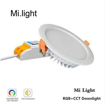 Mi Šviesos RGB BMT pritemdomi 2.4 G LED Downlight Apvalus Skydas Lubų Lempa Aliuminio 6W 12W 15W 110V, 220V RGBW įleidžiamas led downlight