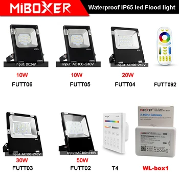 Miboxer 10W/20W/30W/50W RGB+BMT LED Potvynių šviesos DC24V AC 110V, 220V, IP65 vandeniui Lauko Sodo Šviesos FUTT02/FUTT03/FUTT04