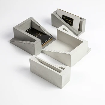 Micro pastato laiptų konstrukcijos betono kortelės įrašą silikono formos vyriškų reikmenų verslo biuro cemento kortelės turėtojas pelėsių