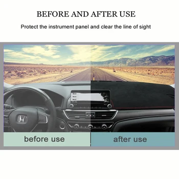 MIDOON Automobilio prietaisų Skydelio Dangtelį Brūkšnys Kilimėlis galiniu langu Mygtukai Kilimų Dashmat Anti-UV Honda Civic 