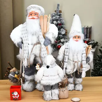 Mielas Baltas Santa Kalėdų Dekoracijos Vaikams, Žaislai, 2021 Naujųjų Metų Namų Puošybos Ir Dekoro Santa Claus Pliušinis Lėlės Sodas Šalis Dovana