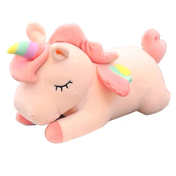 Mielas gulėti vaivorykštė didelis sparnų & spalvinga ragų Įdaryti vaivorykštė unicornio pliušinis miega vienaragis džiugu žaislas dovanos Vaikams