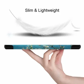 Mielas Modelius Ultra Plonas Sulankstomas Stovas Case for Samsung Galaxy Tab 8.0 2019 SM-už p200 P205 PU Odos Smart Cover 