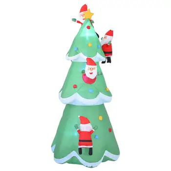 Mielas Pripučiamų Kalėdų Eglutė Modelis Su Super Ryškių Spalvų, Sukasi LED Apšvietimas Kieme Veja Ir Atostogų Apdaila