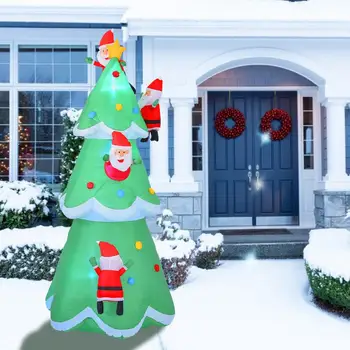 Mielas Pripučiamų Kalėdų Eglutė Modelis Su Super Ryškių Spalvų, Sukasi LED Apšvietimas Kieme Veja Ir Atostogų Apdaila