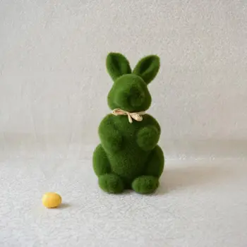 Mielas Rankų Darbo Samanų Triušis Dirbtinės Vejos Žolės Easter Bunny Namų Biuro Dekoras