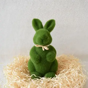 Mielas Rankų Darbo Samanų Triušis Dirbtinės Vejos Žolės Easter Bunny Namų Biuro Dekoras