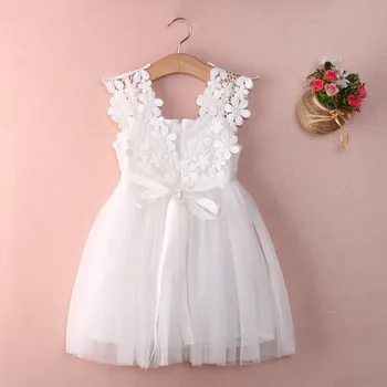 Mielas Vasaros Suknelė Baby Girl Drabužiai Šalis, Tiulio, Nėrinių Gėlių Gown Išgalvotas Dridesmaid Suknelė Sundress Mergaitės Suknelė
