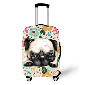 Mielas šuo, Jorkšyro Terjeras / prancūzų buldogas bagažo dangtis moterų lagaminą apsauginiai dangteliai anti-dulkių kelionės vežimėlio atveju padengti