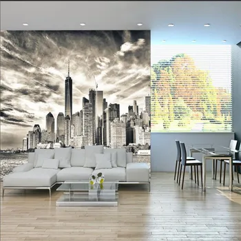Miestas, Foto Tapetai niujorko Centre Manhetene Saulėlydžio Panorama Peržiūrėti Freskos Office Restoranas, Baras, Pramonės Dekoro Sienos Popieriaus 3D
