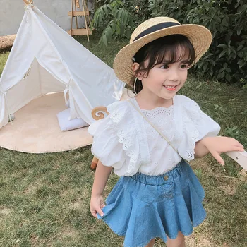 Mihkalev Baby girl vasaros drabužių nustatyti 2020 m. vaikų drabužių rinkinius, baltos spalvos marškinėlius+sijonas 2pieces vaikai tracksuit merginos komplektai