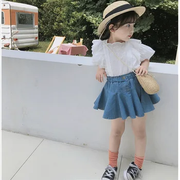 Mihkalev Baby girl vasaros drabužių nustatyti 2020 m. vaikų drabužių rinkinius, baltos spalvos marškinėlius+sijonas 2pieces vaikai tracksuit merginos komplektai