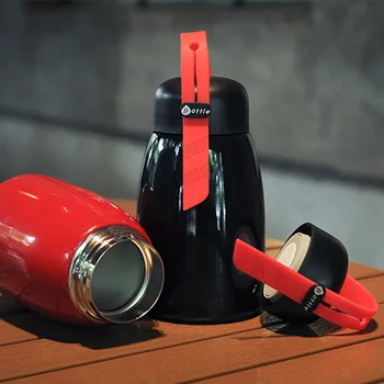 Mini 320mll Izoliuoti vakuuminės Taurės dvigubų sienelių nerūdijančio plieno Termosas Kolbą Butelis vaikai virdulys nešiojamų rankena vandens butelis