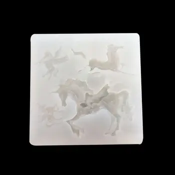 Mini 3D Flying Horse Formos Silikono Epoksidinės Dervos UV Klijai Amatų Pelėsių Kūrybos 
