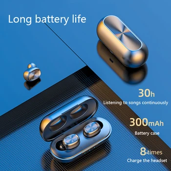 Mini ausinės TWS Bluetooth 5.0 Mic HD Garsas Su 3600mAh Galia Banko Touch Kontrolės Ausinių Žaidimų Sporto Belaidės Ausinės
