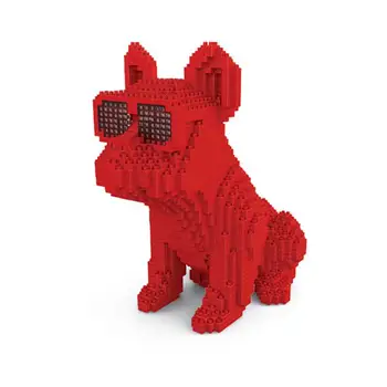 Mini Blokai Mielas šunelis modelių Kūrimo Buldogas Švietimo Žaislas Vaikams Įdomus Mergaičių Dovanas Vaikams Kalėdų dovana Gimtadienio