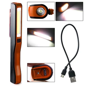 Mini COB led worklight magnetinio USB Įkrovimo Pen Įrašą Rankoje Deglas Žibintuvėlis Darbo Inspekcijos Šviesos Kempingas Kelionėse Naktį