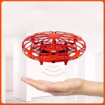 Mini Drone UFO Ranka Valdomas RC Sraigtasparnis Quadrocopter Dron Infraraudonųjų spindulių Indukcijos skraido Kamuolys, Žaislai Vaikams