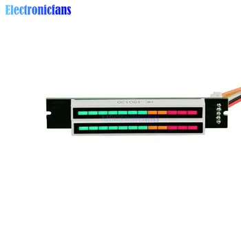 Mini Dual 12-bitų LED Muzika Lygio Indikatorius Reguliuojamas Šviesos Greičiu VU Meter Stereo Stiprintuvas Lenta su AGC Režimas 