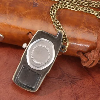 Mini Dydžio Telefono Formos Kvarco Kišenėje Žiūrėti Unikalūs Karoliai Žiūrėti Antikvariniai Pakabukas Dovanos