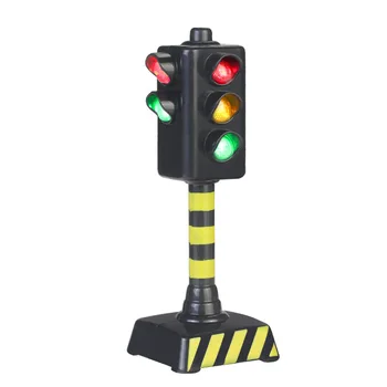 Mini Eismo Signalas Šviesa, Žaislas, Modelis, Modeliavimas Kelio Ženklas Scena, Garsas, LED Vaikas Saugaus Eismo Švietimo Mokymosi Žaislas, Automobilių Reikmenys
