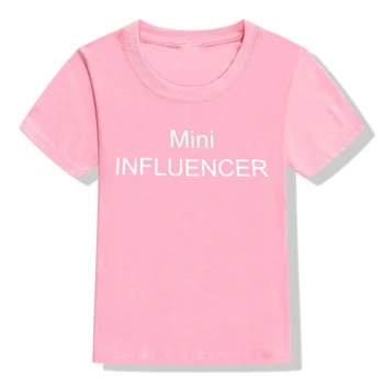 Mini Influencer Bamblys Vaikų Laisvalaikio Viršūnes & Tees Kūdikių, Mergaičių Drabužiai, vaikiški Drabužiai Mados Stiliaus marškinėliai Berniukams, Mergaitėms