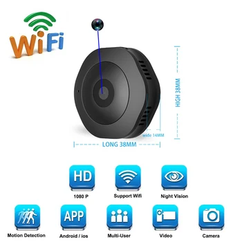 Mini Kamera HD 1080P WiFi Smart su Naktinio Matymo Judesio Aptikimo Balso, Vaizdo magnetofoną, saugumo hd wireless Mažas Cam paslėptas TF