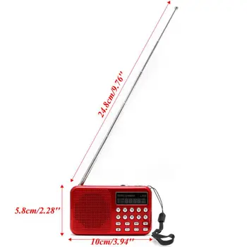 Mini LCD Skaitmeninis Garso FM Radijas USB Micro SD TF Kortelę Garsiakalbis MP3 Muzikos Grotuvas